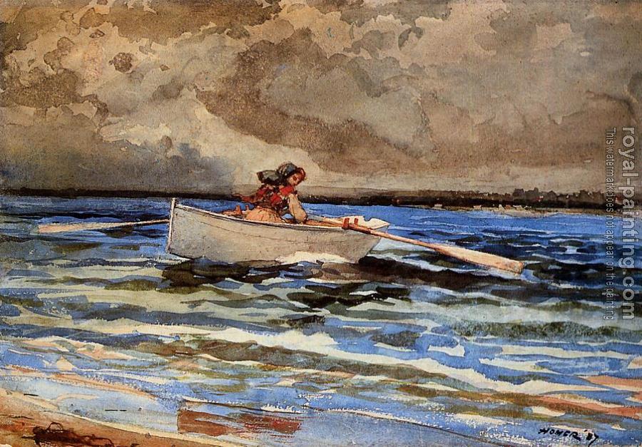 Winslow Homer : Rowing at Prout's Neck